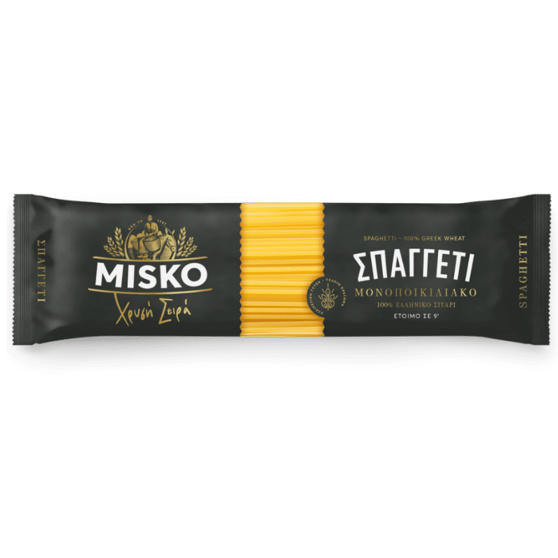 Spaghetti Gold Serie (500g) Misko von Misko bei Araxxon  - Hochwertiges griechisches Produkt.   Spaghetti Gold Serie (500g) Misko από Misko στο Araxxon  - Αυθεντικό ελληνικό προϊόν.